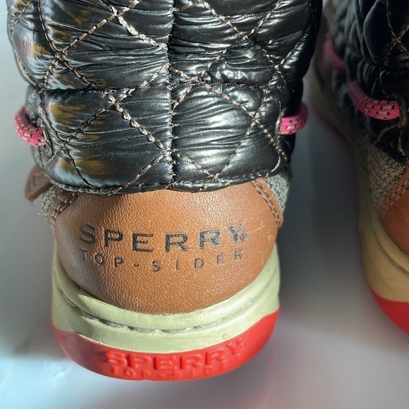 Sperry Top-sider quilted and leather high top boots, women 6.5 or big girl 4.5 - Picture 6 of 11